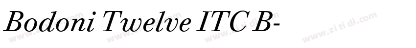 Bodoni Twelve ITC B字体转换